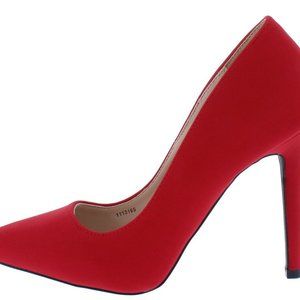 Women's Red Suede Pointed-Toe Stiletto Pumps